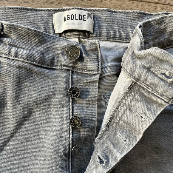 AGOLDE High Rise Slim Ankle Jeans in Gray Size 29 - Picture 1 of 12